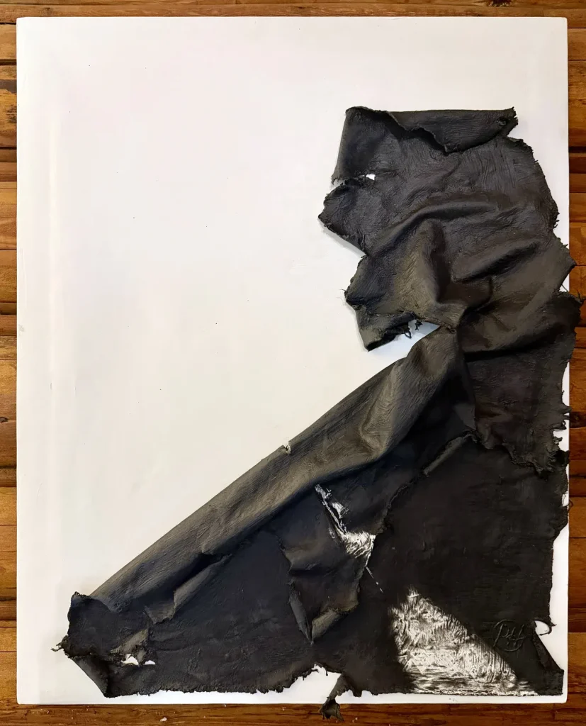 Darkness Cannot Overcome — Plaster Sculpture on Canvas, 24 × 30 in